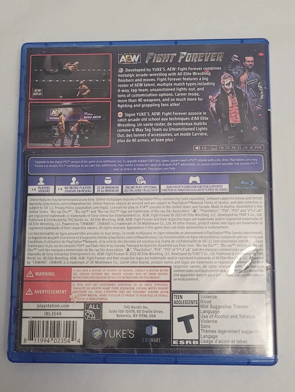Sony Playstation 4 AEW: Fight Forever Game